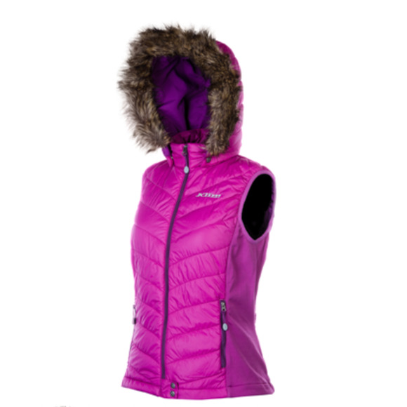 KLIM Jackets & Blazers - KLIM Waverly Vest Hooded Faux Fur Trimmed #4083 Womens Sz M Purple